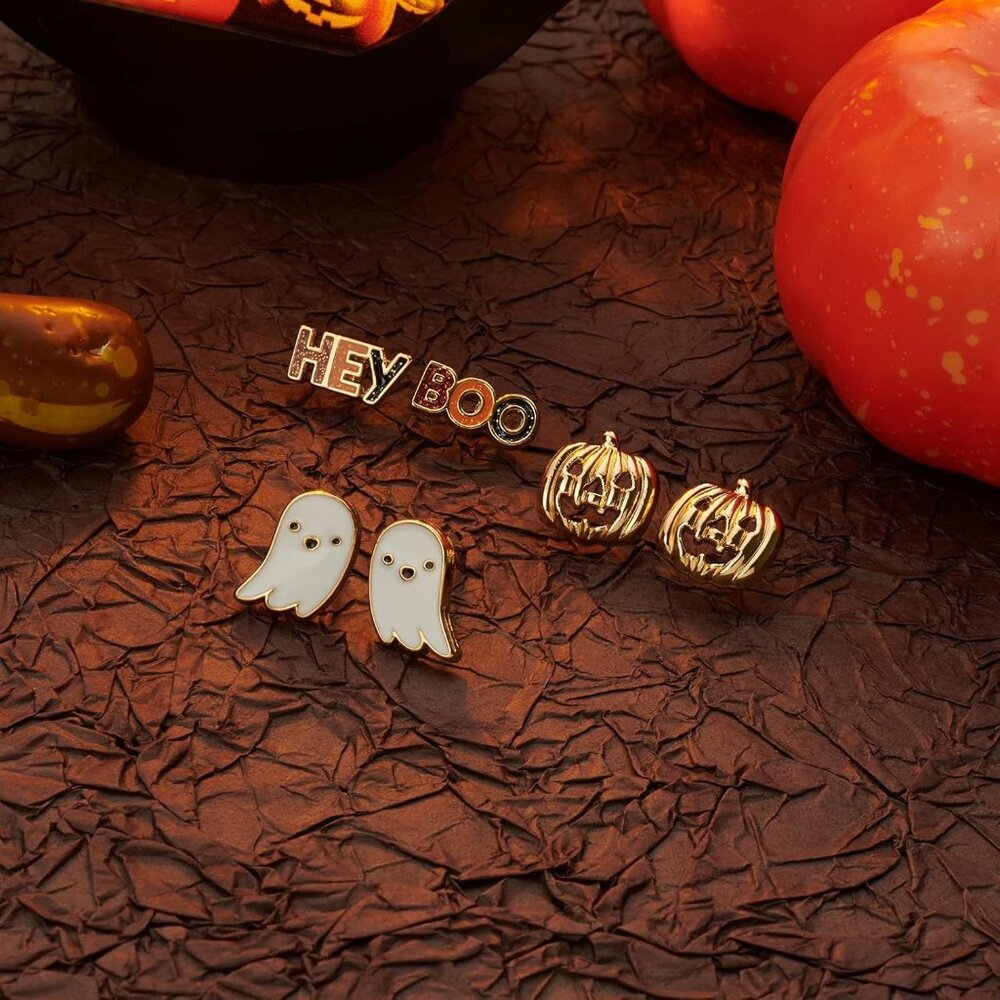 Halloween Earrings for Women Cute Pumpkin Dangle Earrings Candy Corn Earrings Fu - Picture 7 of 8